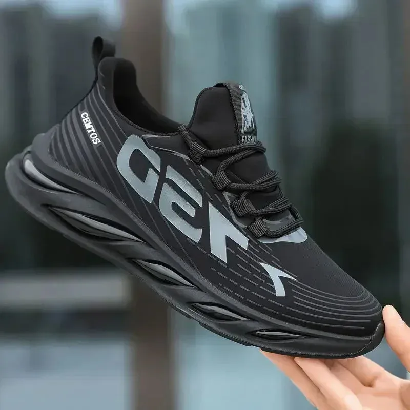 1Pair Big Size Sneakers Shoes for Men Lightweight Breathable Running Walking Male Footwear Soft Sole Lace-up Shoes Man Scarpe