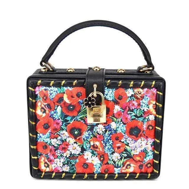 22 Designs, Rectangle Diamond evening flower Clutch bling Bags