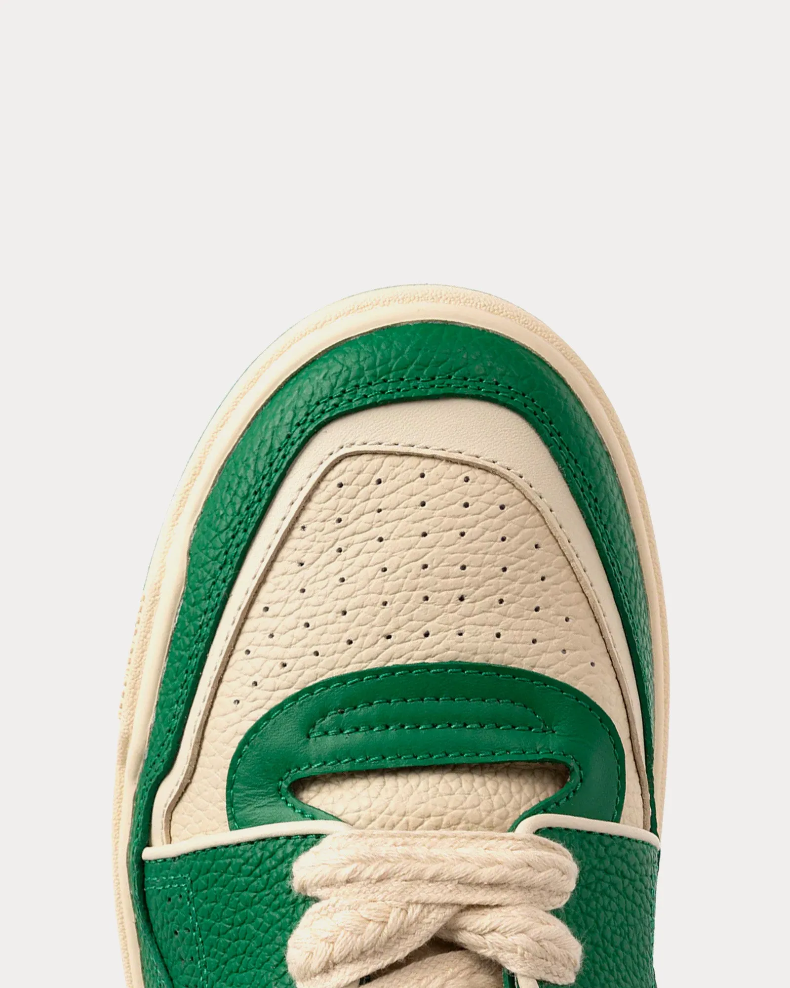 90's Skate Off-White / Green Low Top Sneakers
