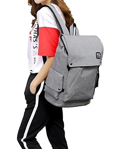 ABage Anti Thief Travel College School 15.6 Inch Laptop Backpacks Book Bag USB Charging, Black