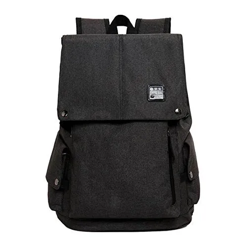 ABage Anti Thief Travel College School 15.6 Inch Laptop Backpacks Book Bag USB Charging, Black