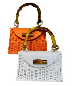 ABIGAIL WICKER TOP HANDLE BAG