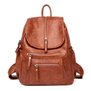 Alisia | Lightweight and Cozy Leather Backpack