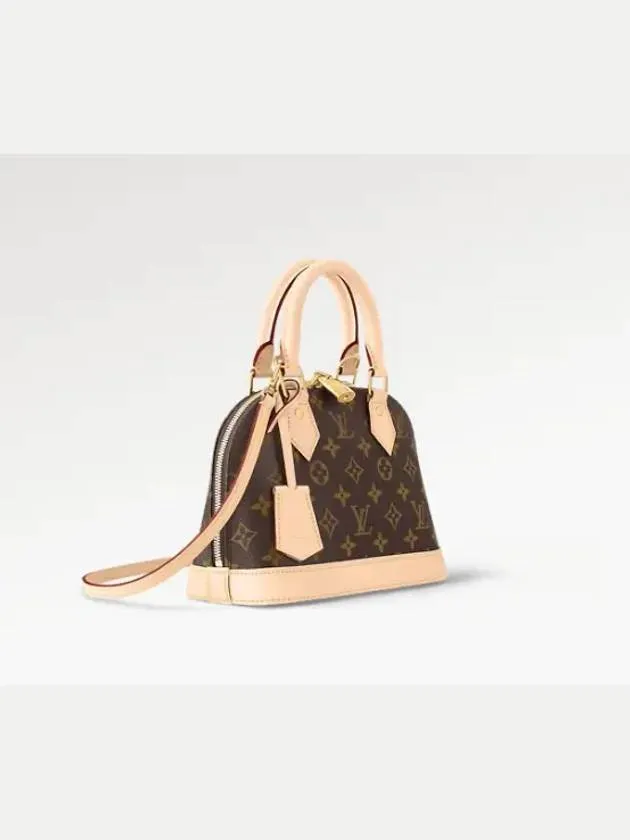 Alma BB Monogram Tote Bag Brown