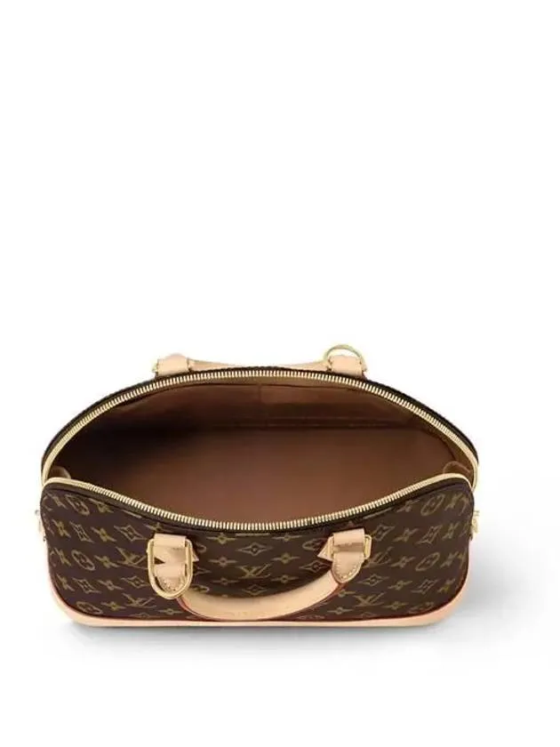Alma Monogram Canvas Tote Bag Brown