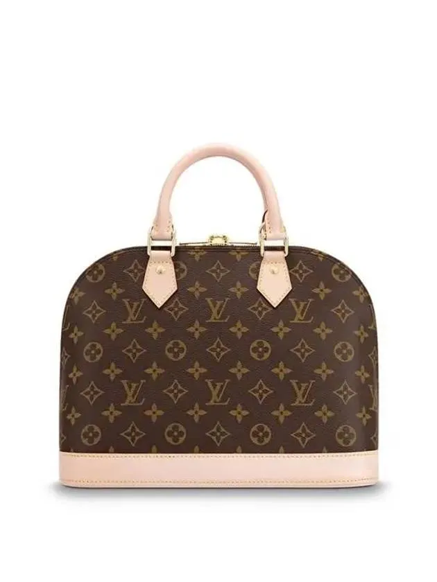 Alma Monogram Canvas Tote Bag Brown