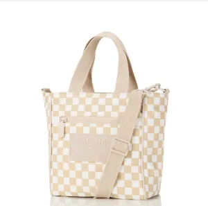 ALOHA COLLECTION Petite Check Crossbody - Latte