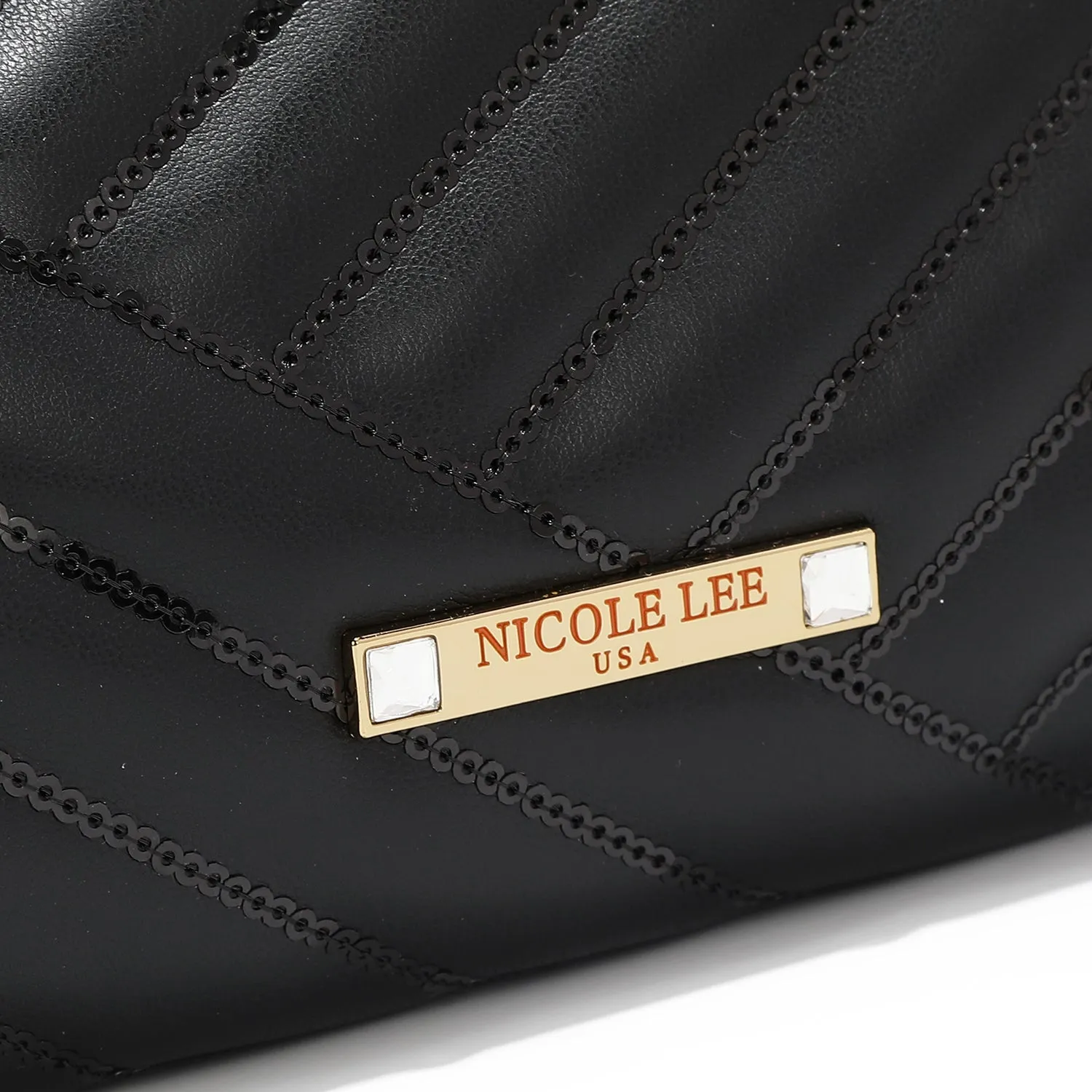 ANGLE SEQUIN CLUTCH
