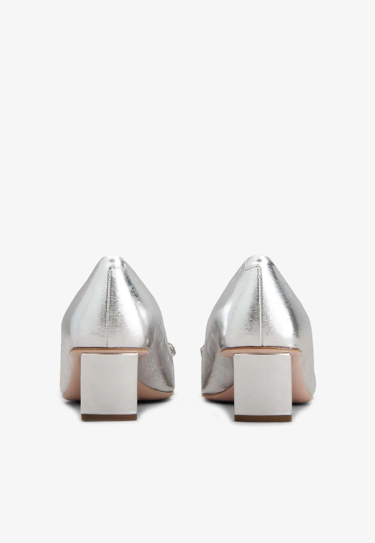 Belle Vivier 45 Metallic Leather Pumps