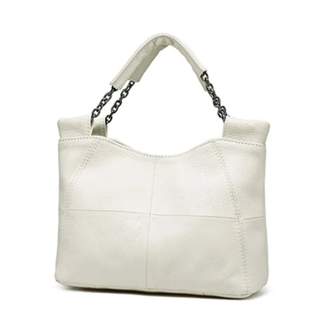 Best Special Offer New Bucket Quality Genuine Leather Women Handbags 2018 Brand Tote Bag Plaid