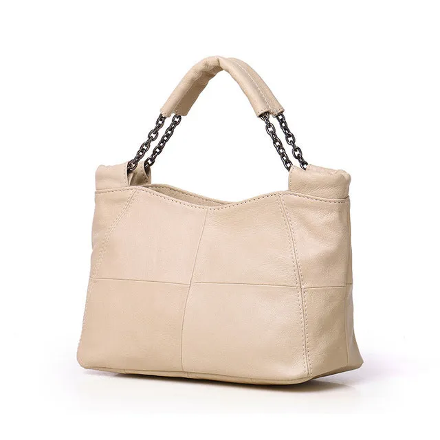 Best Special Offer New Bucket Quality Genuine Leather Women Handbags 2018 Brand Tote Bag Plaid