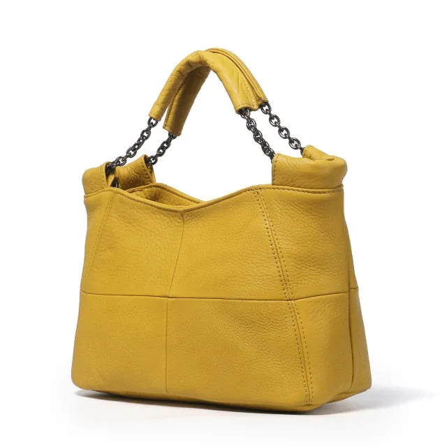 Best Special Offer New Bucket Quality Genuine Leather Women Handbags 2018 Brand Tote Bag Plaid
