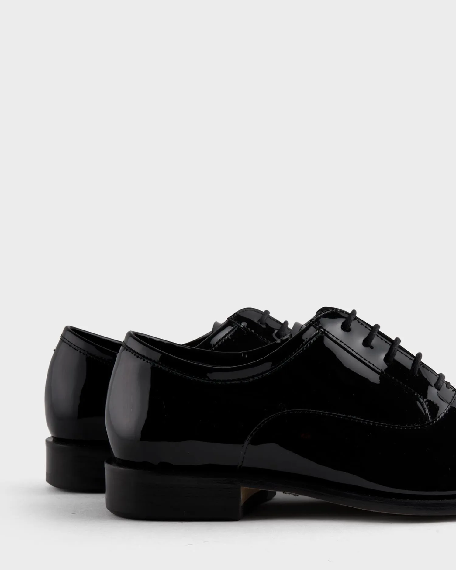 Black Patent Leather Oxford Shoes