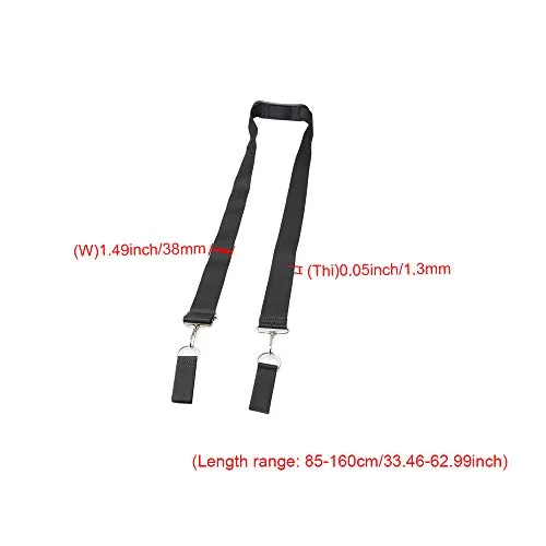 BQLZR 38MM Width Backpack Waist Belt Strap D-Ring Buckle with Shoulder Pad for DIY Toolbox