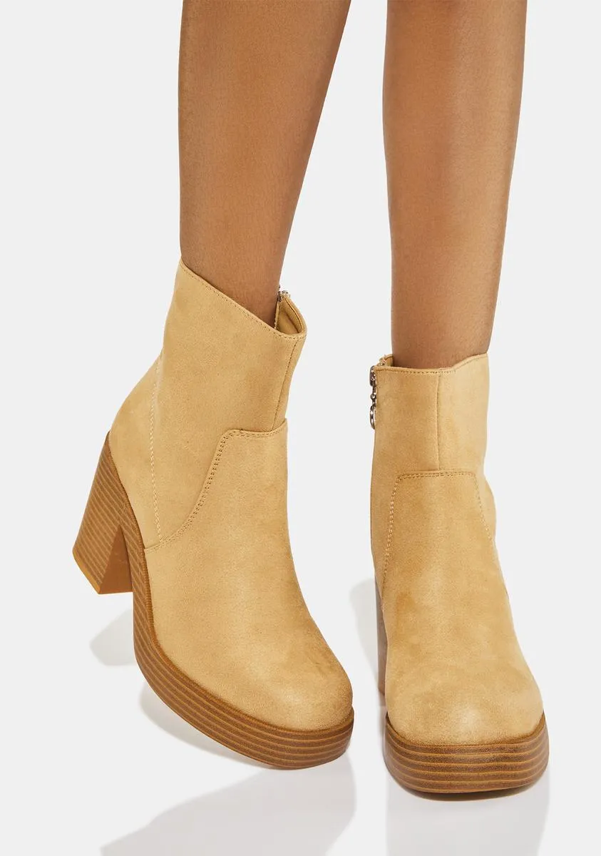 Camel Groovy Ankle Boots