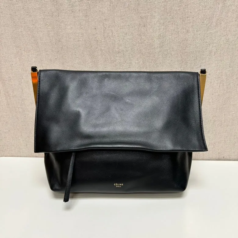 Celine Black Leather Crossbody Bag Medium
