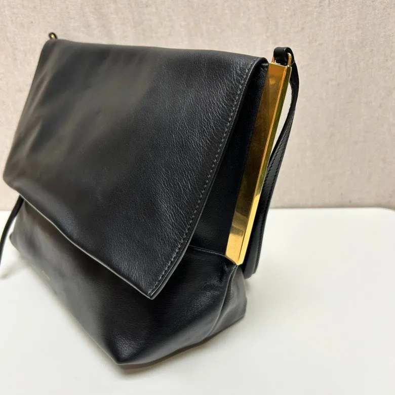 Celine Black Leather Crossbody Bag Medium