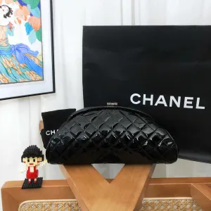 Chanel Quilted Black Clutch Bag Preloved 2011