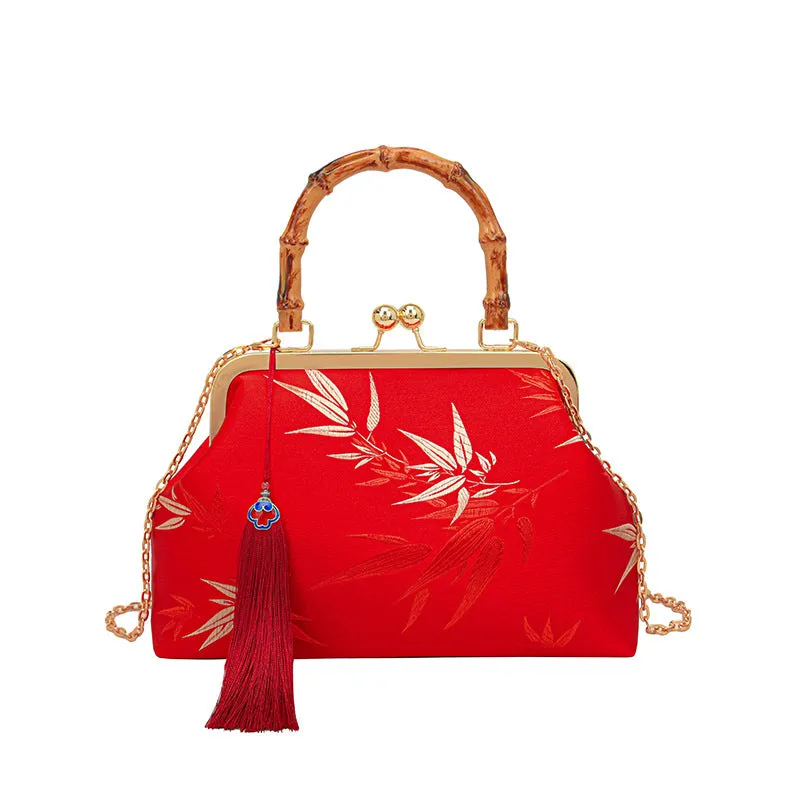 Chinese-Style Retro Embroidered Portable Crossbody Bag in Ethnic Cheongsam Design