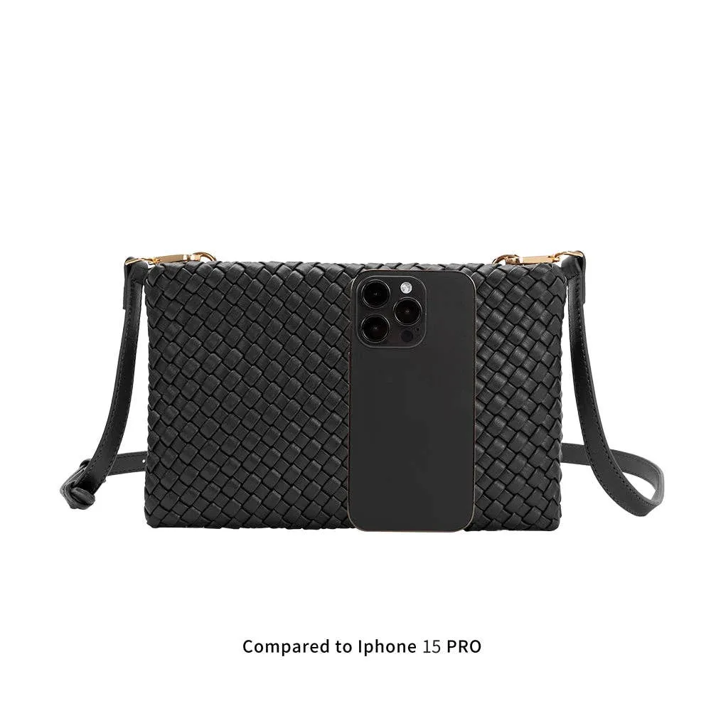 Daisy Black Recycled Vegan Crossbody Bag