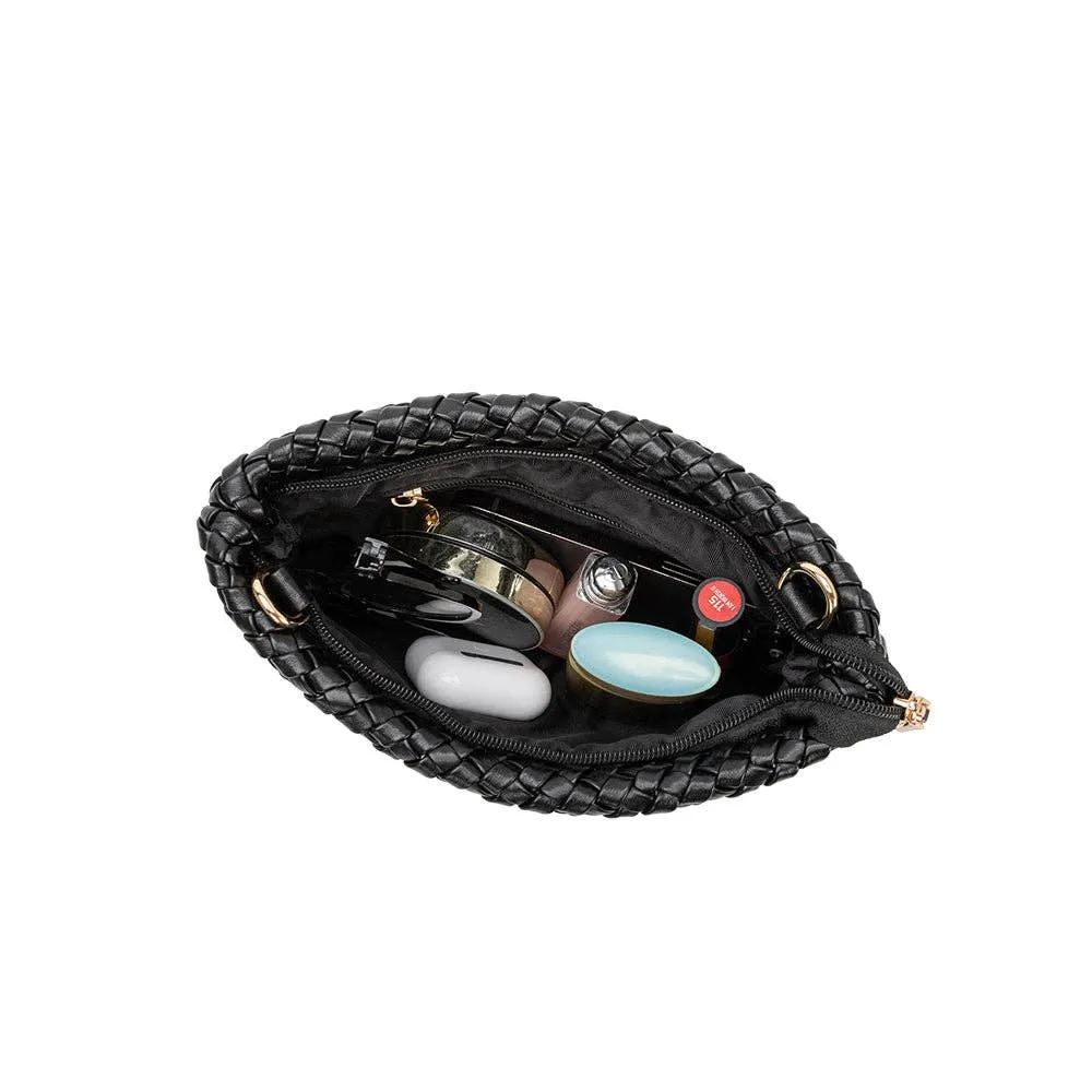 Daisy Black Recycled Vegan Crossbody Bag