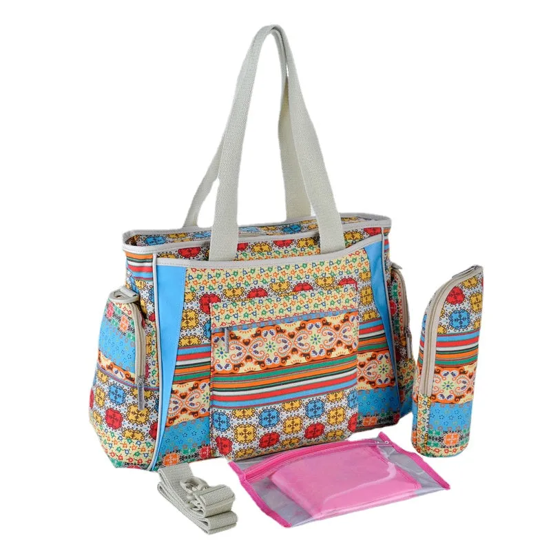 Diaper Bags Mommy Bag Canvas Multi-Functional Mummy Bag Large Capacity Crossbody