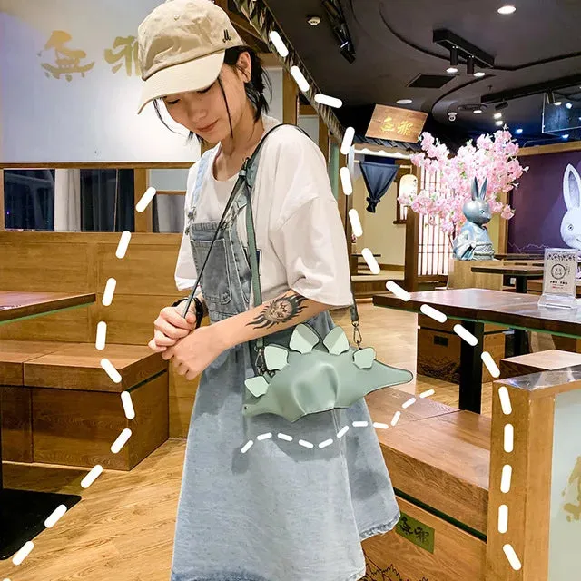 Dinosaur Style Women's Shoulder Bag: Purses and Handbags, Small Crossbody Bag for Women, Casual Animal Clutch Bag, PU Leather