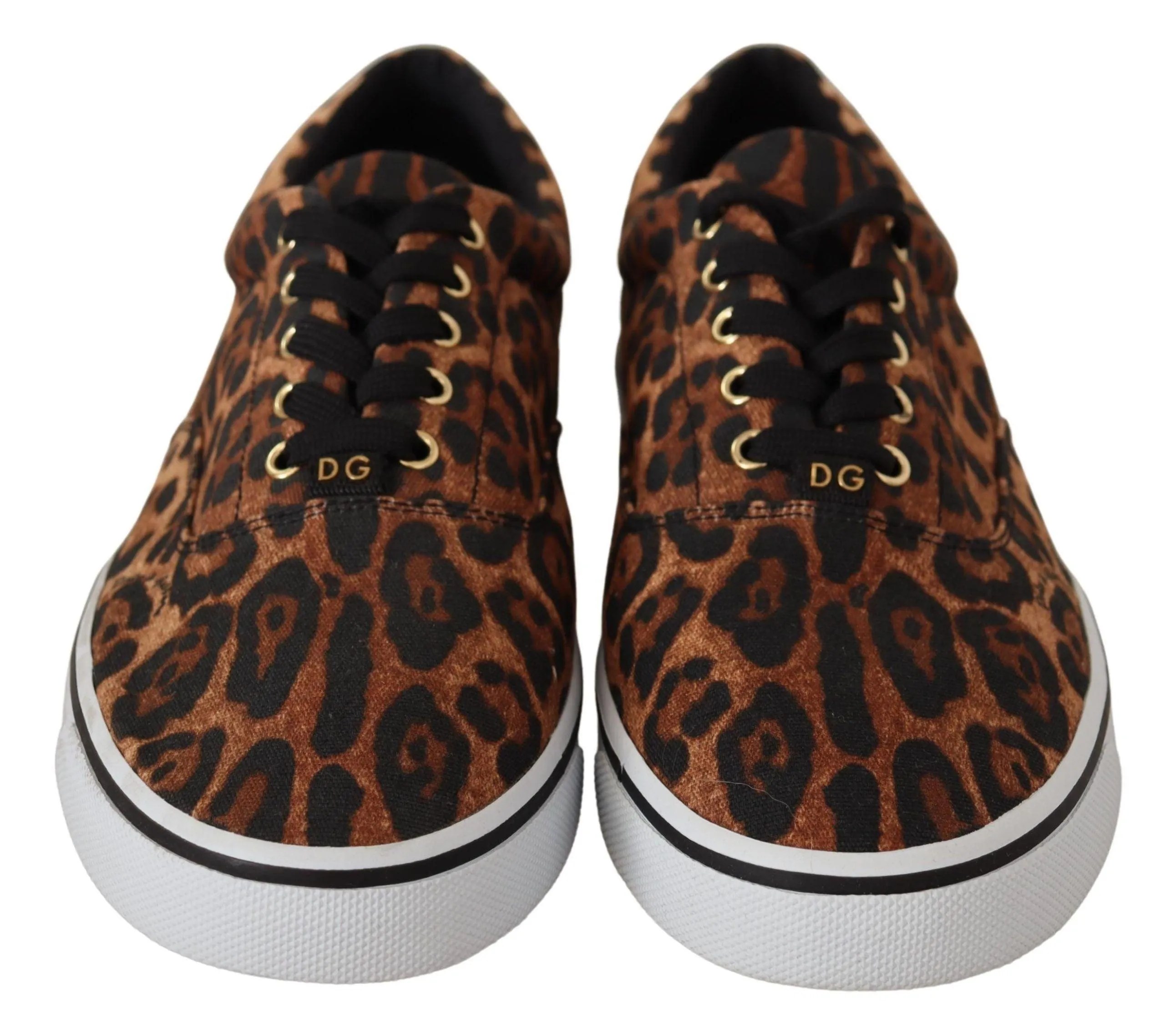 Dolce & Gabbana Brown Leopard Print Low Top Sneakers Shoes