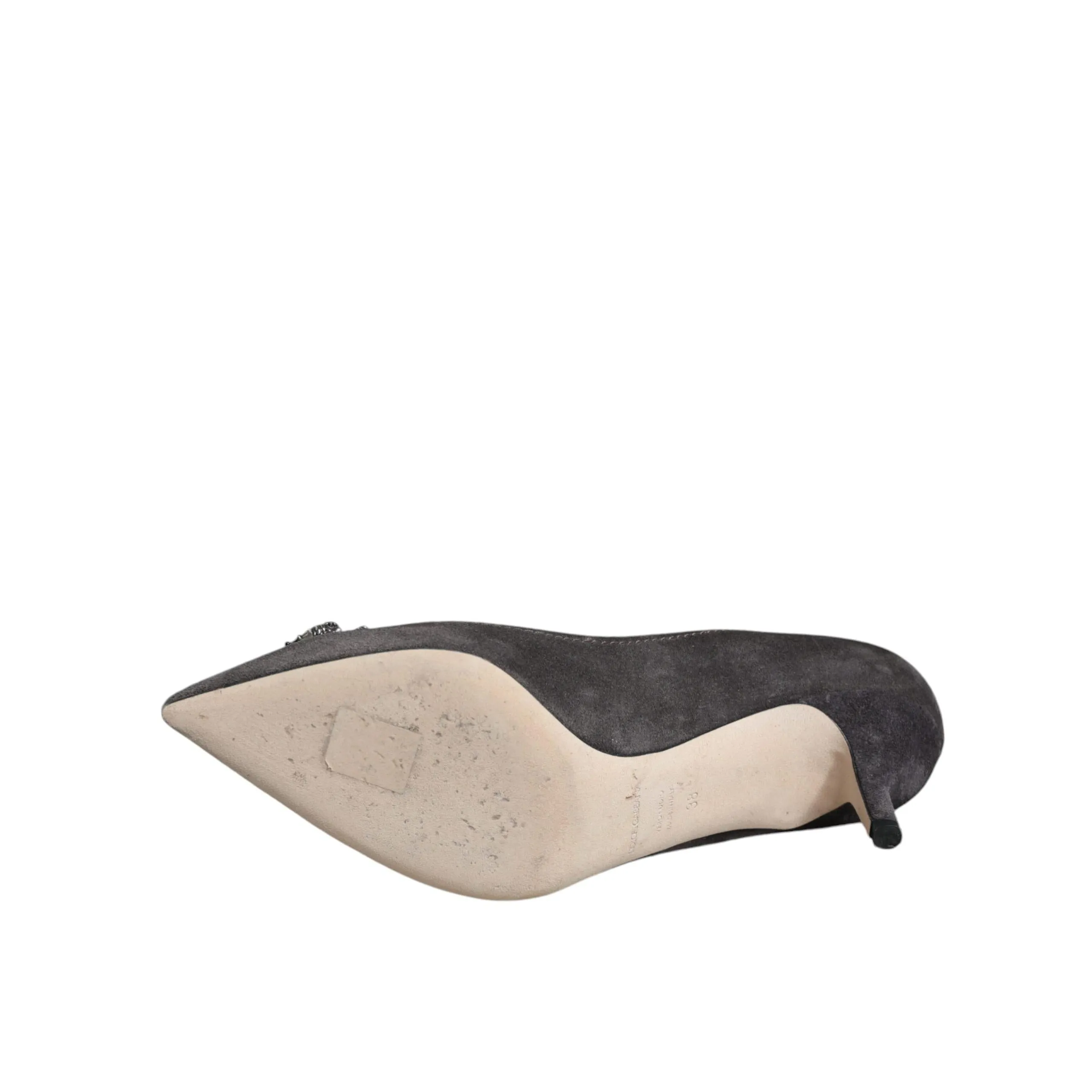 Dolce & Gabbana Gray Amore Suede Bellucci Heels Pumps Shoes