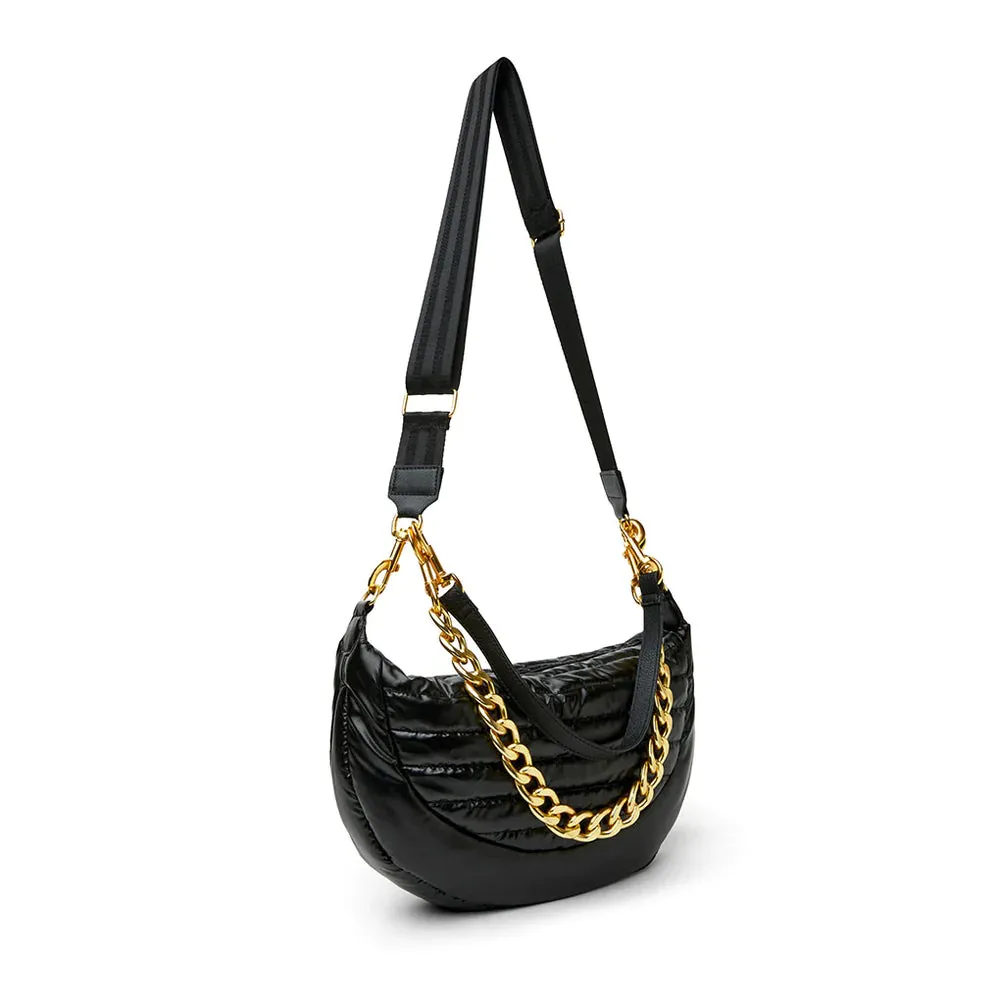 Elton Hobo Cross Body-Pearl Black