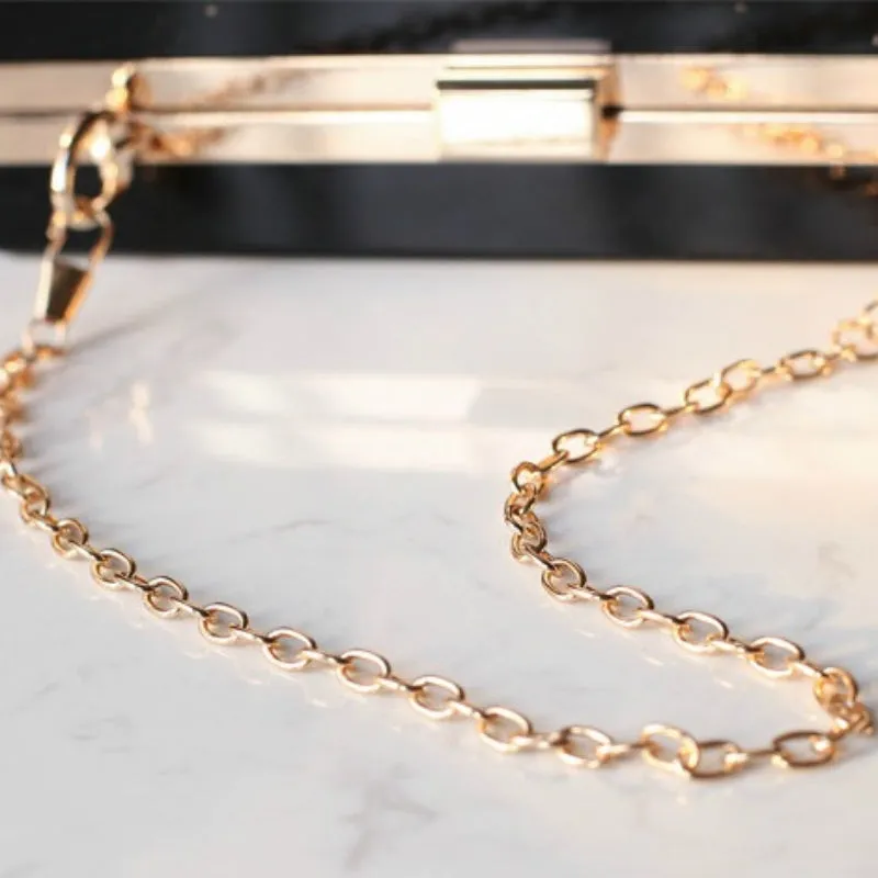 Fancy Rectangular Shaped Handbags with Detachable Chain