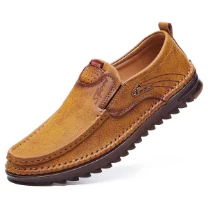 Genuine Leather Men Shoes Casual  Mens Loafers Moccasins