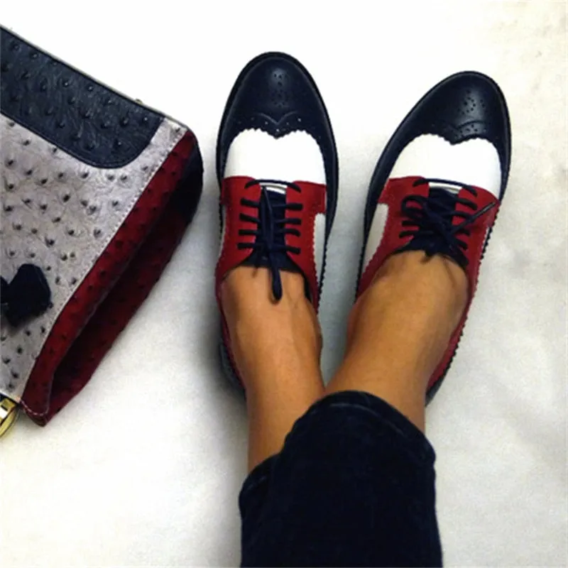 Genuine Leather Oxford Shoes Loafers For Women