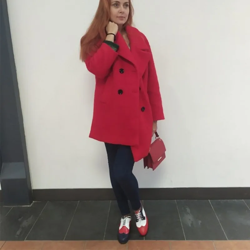 Genuine Leather Oxford Shoes Loafers For Women