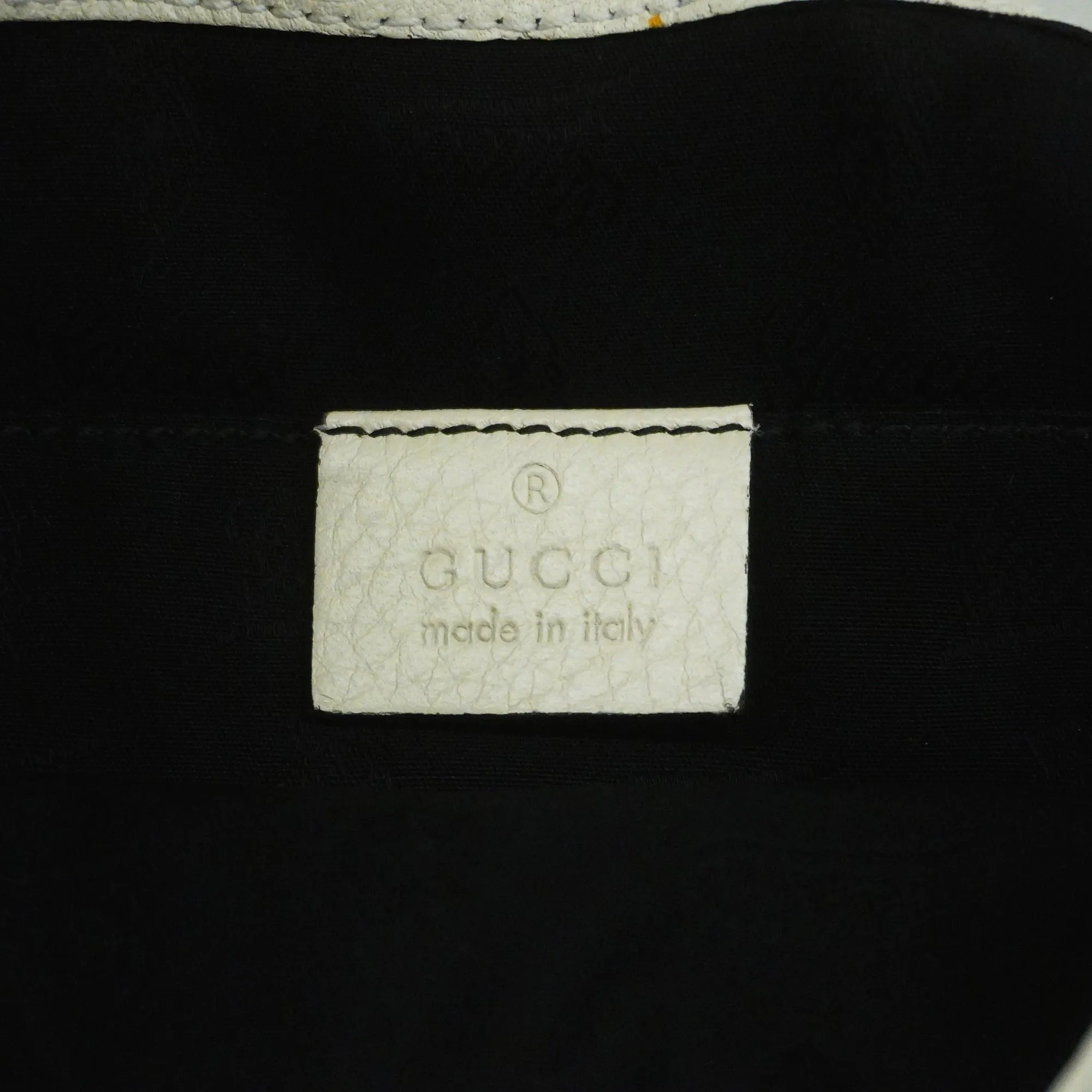 Gucci  Bamboo 235320 Women's Leather Shoulder Bag Ivory