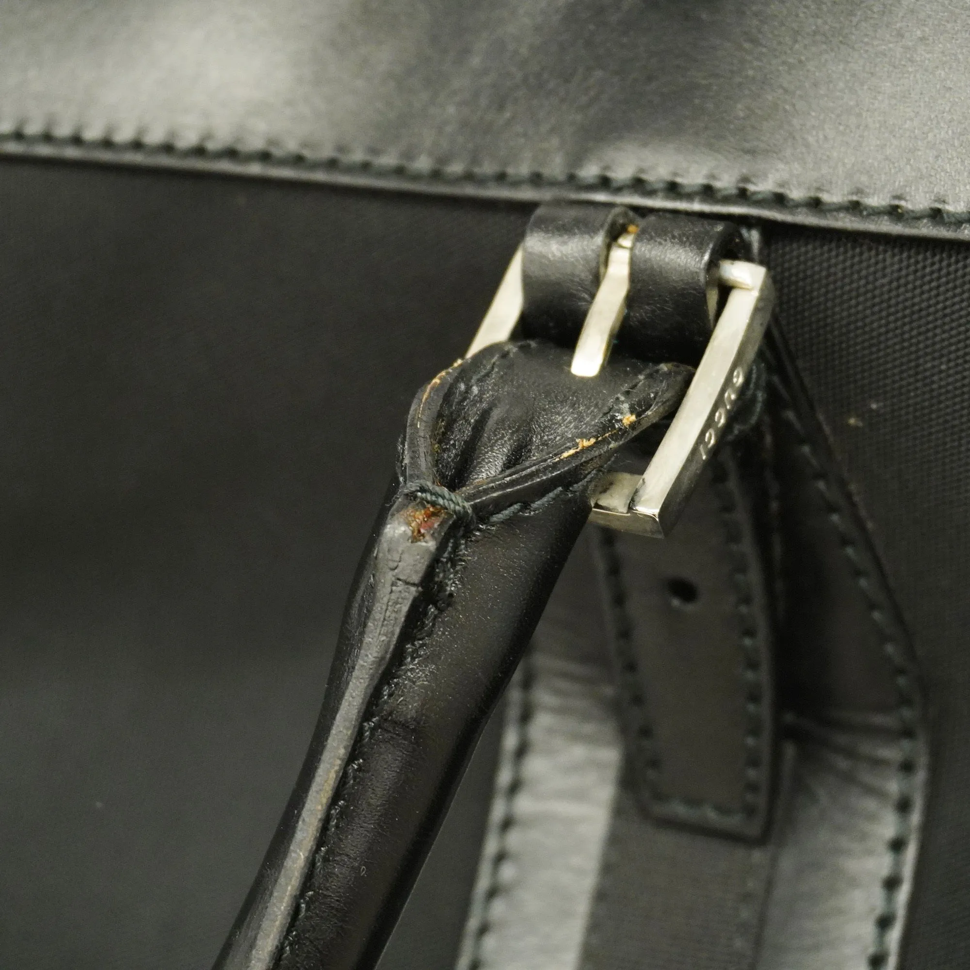 GUCCI  Boston Bag 201847 Men,Women,Unisex Leather,Nylon Boston Bag Black