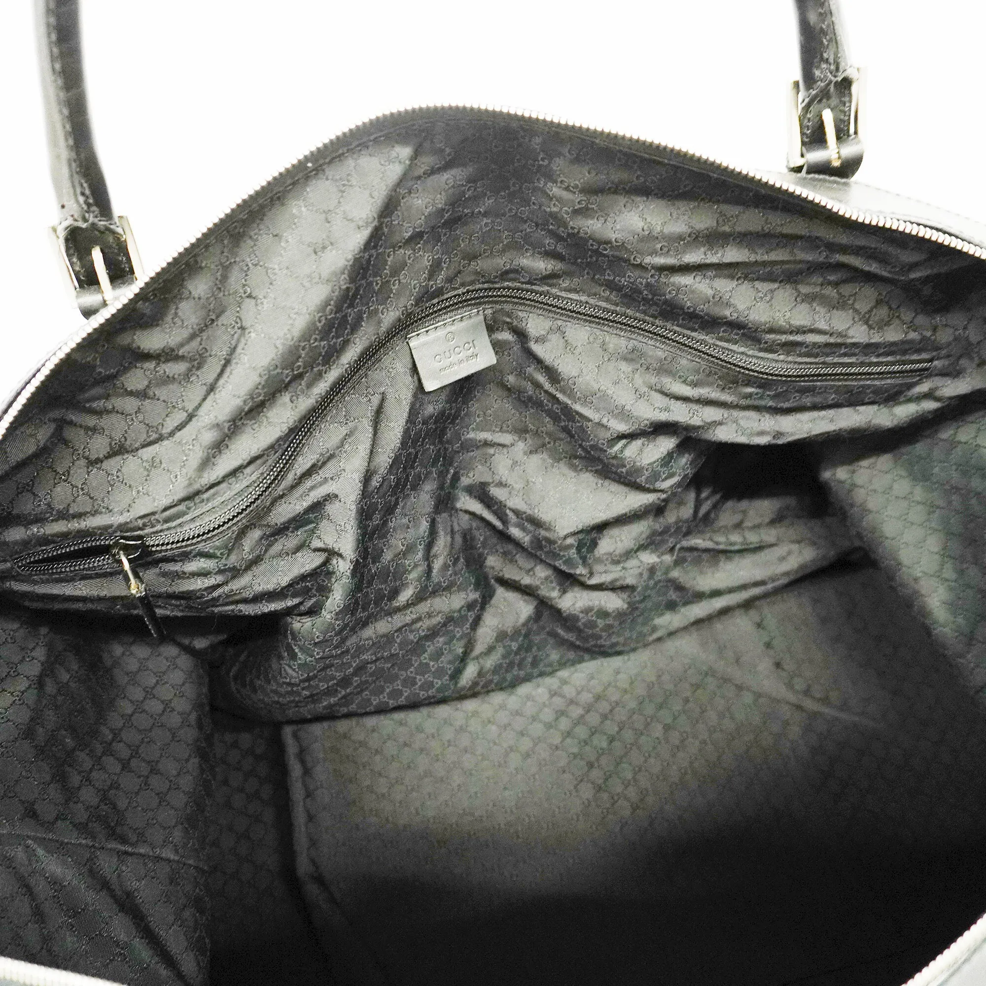 GUCCI  Boston Bag 201847 Men,Women,Unisex Leather,Nylon Boston Bag Black