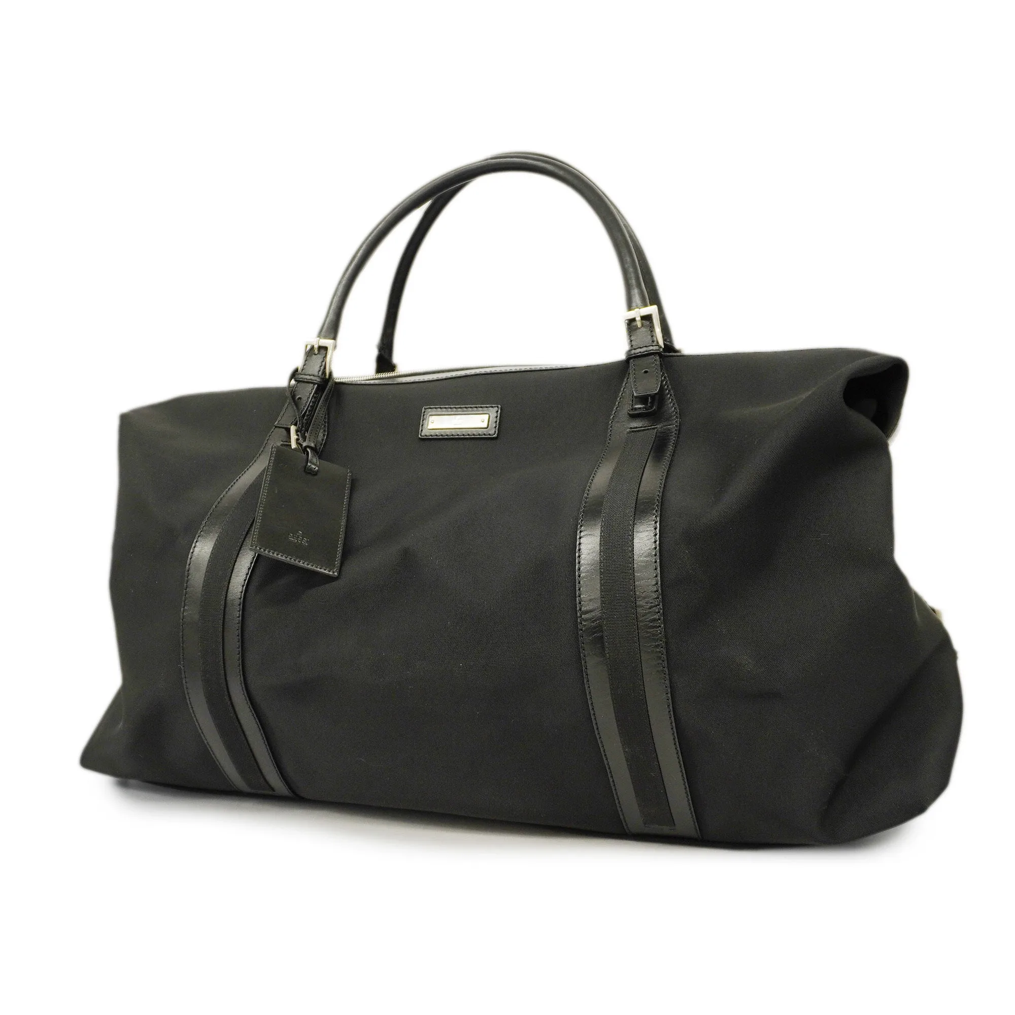 GUCCI  Boston Bag 201847 Men,Women,Unisex Leather,Nylon Boston Bag Black