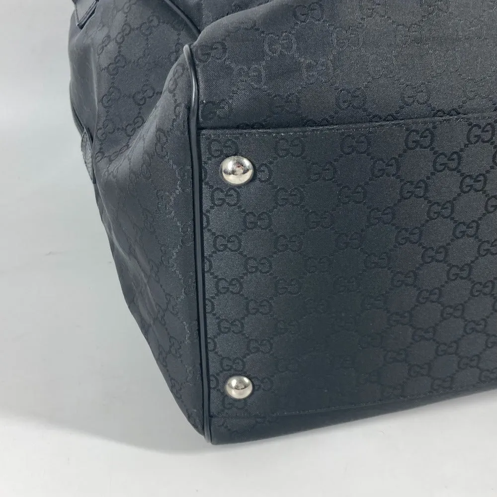 GUCCI Boston Duffel bag 190629 Leather / nylon black GG logo unisex(Unisex) Used