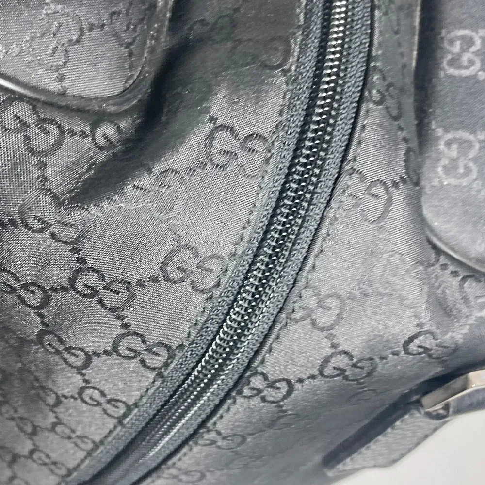 GUCCI Boston Duffel bag 190629 Leather / nylon black GG logo unisex(Unisex) Used