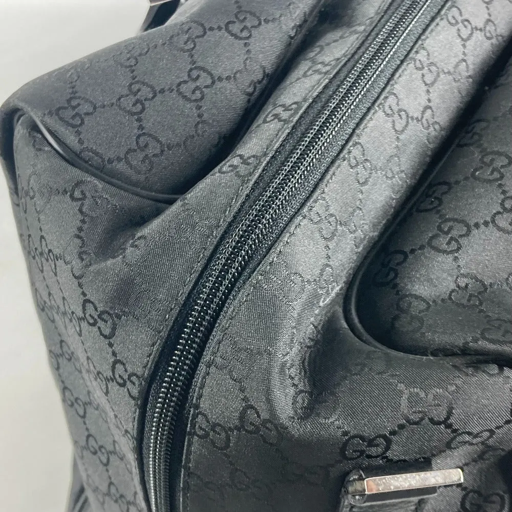 GUCCI Boston Duffel bag 190629 Leather / nylon black GG logo unisex(Unisex) Used