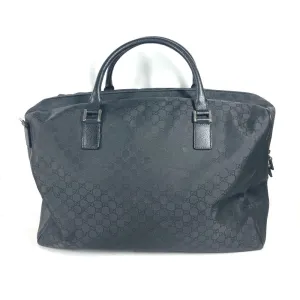 GUCCI Boston Duffel bag 190629 Leather / nylon black GG logo unisex(Unisex) Used