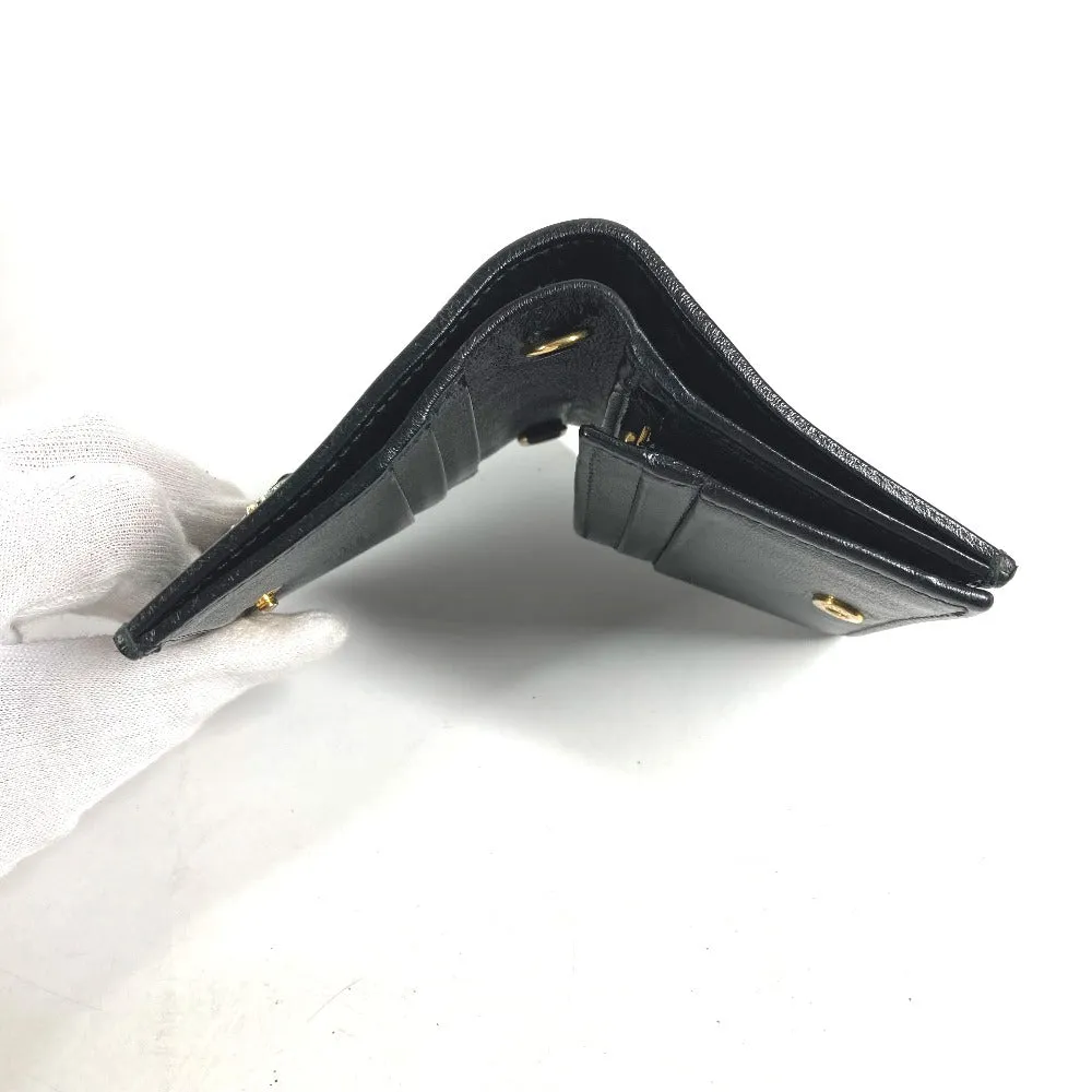 GUCCI Folded wallet 573790 leather black Rhinestone Sherry Line Raja Tiger Chain Wallet Tiger Women Used