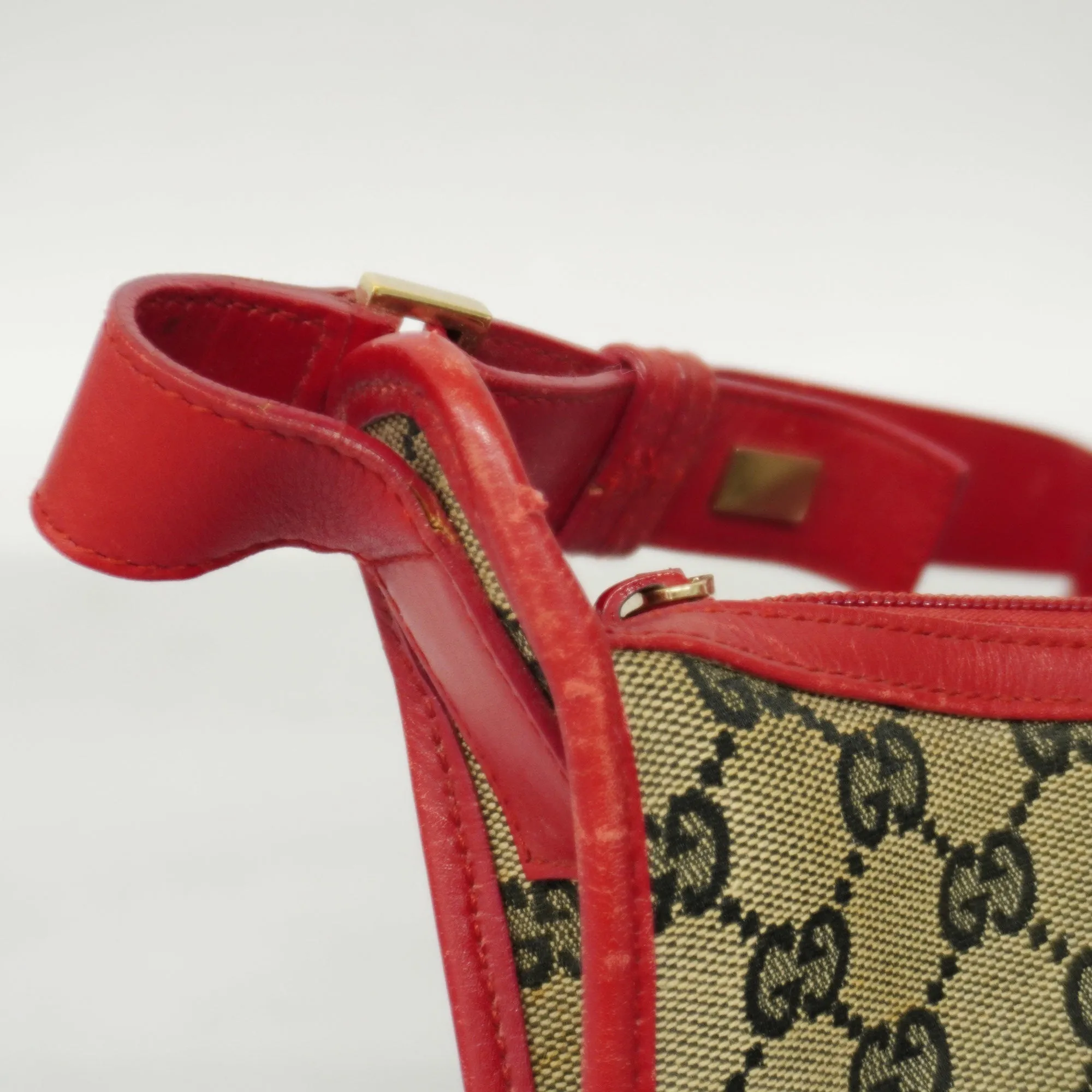 GUCCI  GG Canvas Shoulder Bag 001 4206 Women's Navy,Red Color