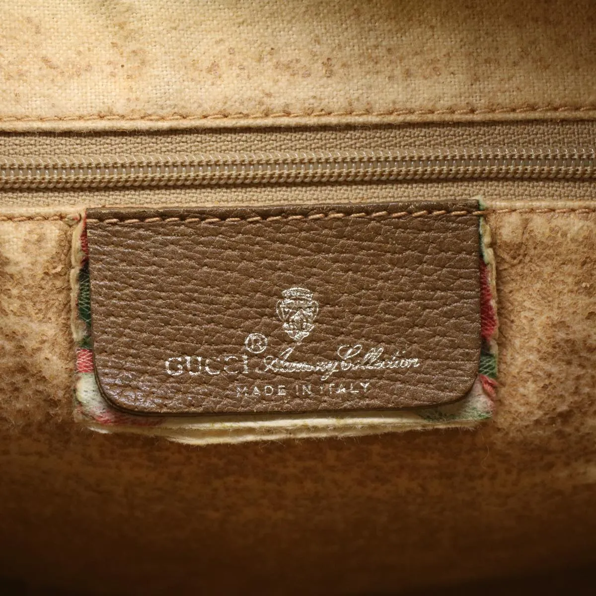 GUCCI GG Canvas Web Sherry Line Boston Bag PVC Leather Beige Green  yk7856