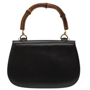 GUCCI Handbag 000 46 0633 Leather x Bamboo black Women Used