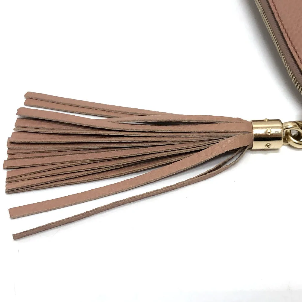 GUCCI Handbag 282307 leather pink beige Soho Interlocking G Women Used