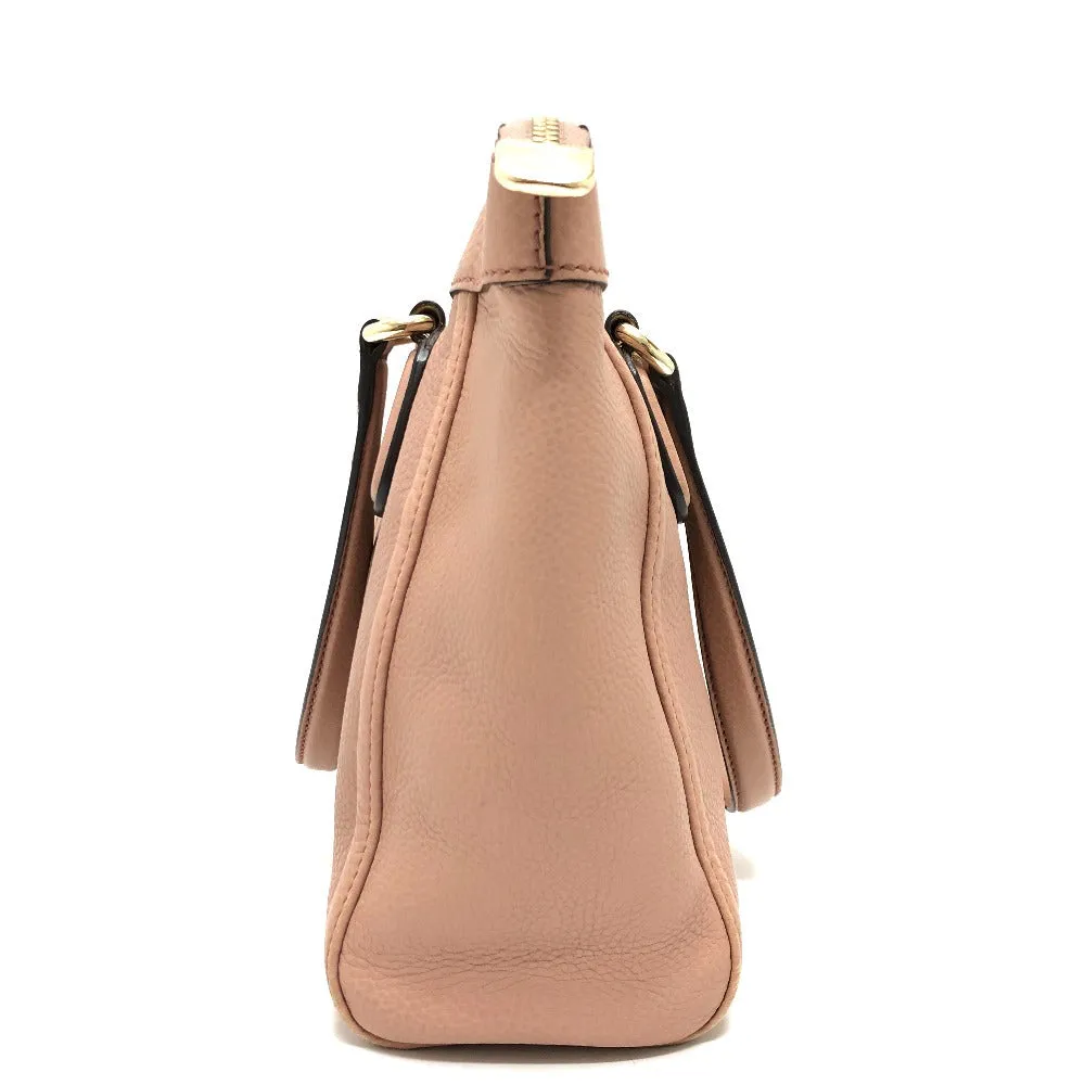 GUCCI Handbag 282307 leather pink beige Soho Interlocking G Women Used