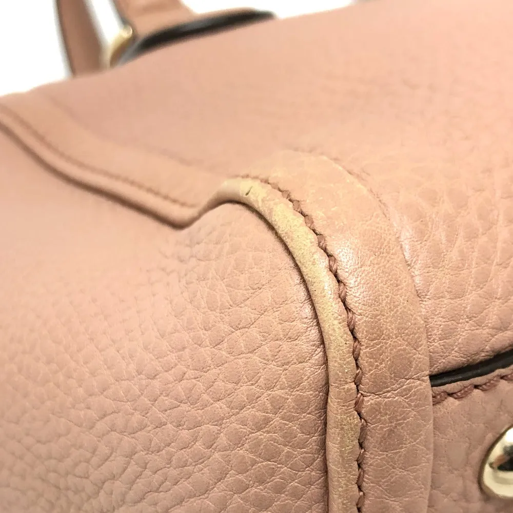 GUCCI Handbag 282307 leather pink beige Soho Interlocking G Women Used