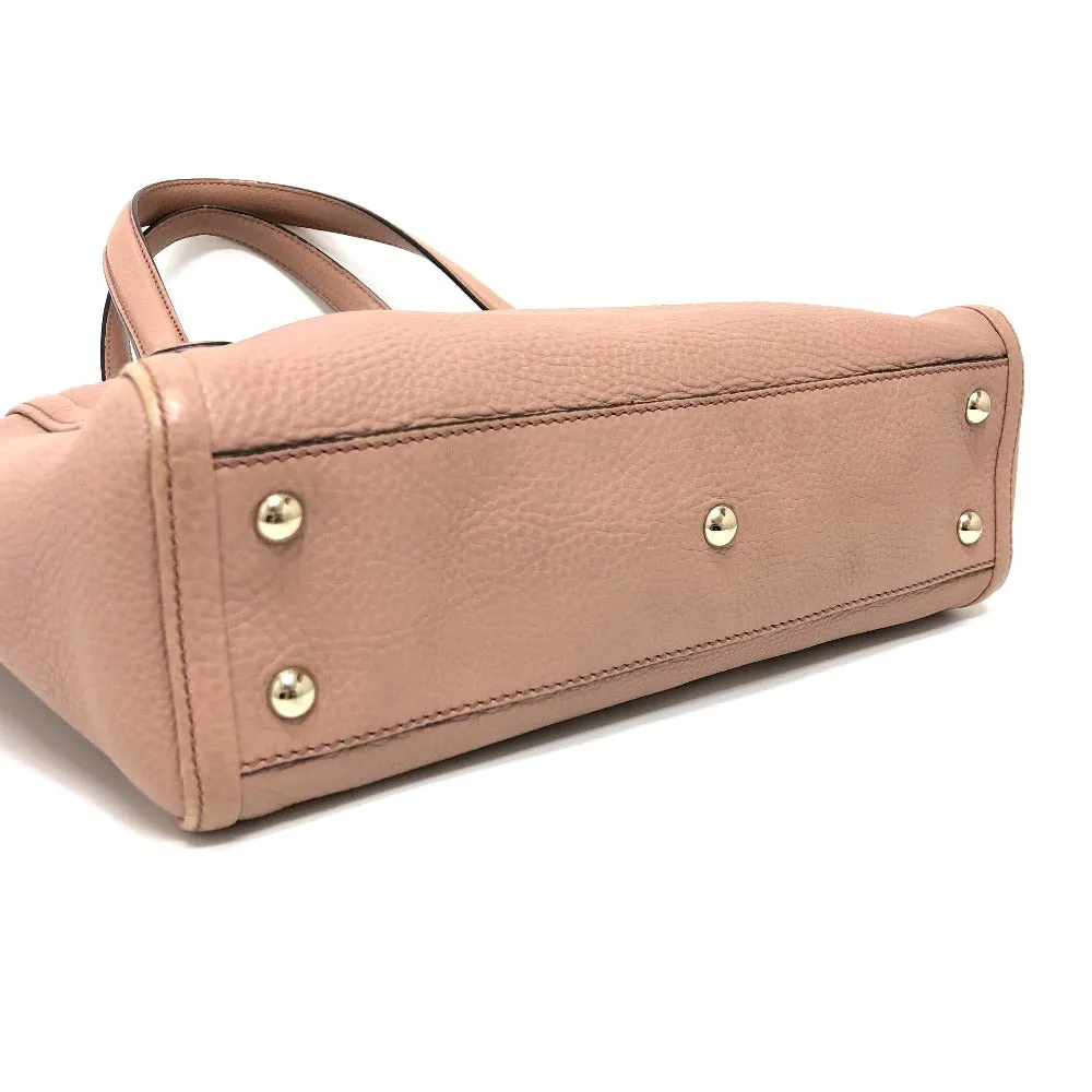 GUCCI Handbag 282307 leather pink beige Soho Interlocking G Women Used